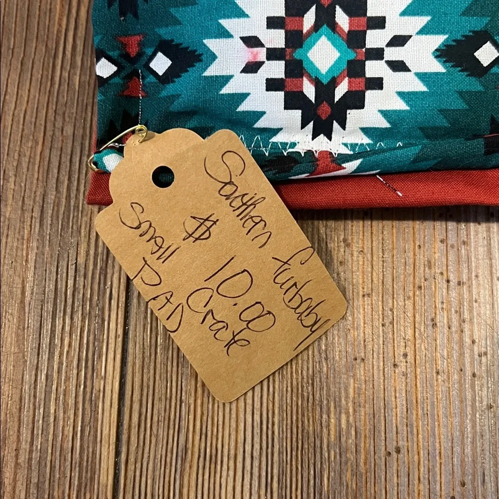 Beautiful extra small pet crate pad. Southwestern design by southern for a baby.